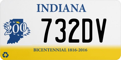 IN license plate 732DV