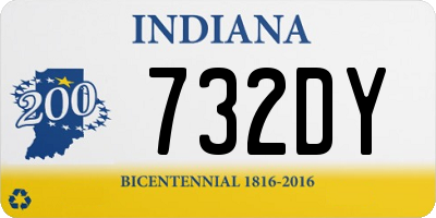 IN license plate 732DY