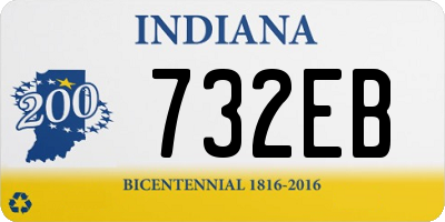 IN license plate 732EB