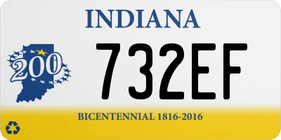 IN license plate 732EF