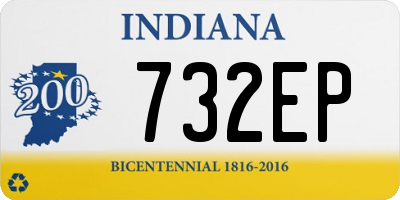 IN license plate 732EP