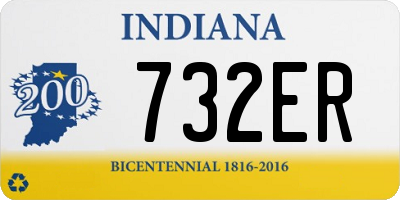 IN license plate 732ER