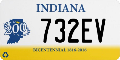 IN license plate 732EV