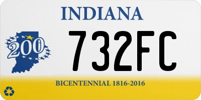 IN license plate 732FC