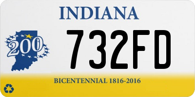 IN license plate 732FD
