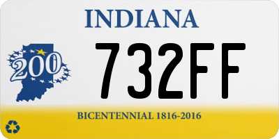 IN license plate 732FF