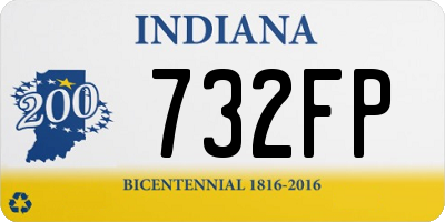 IN license plate 732FP