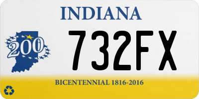 IN license plate 732FX