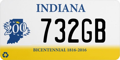 IN license plate 732GB