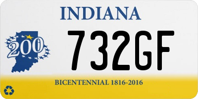 IN license plate 732GF