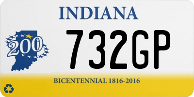 IN license plate 732GP