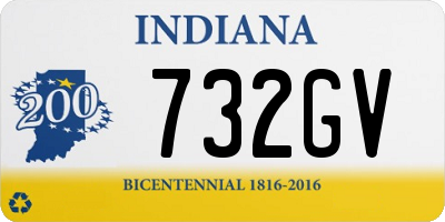 IN license plate 732GV