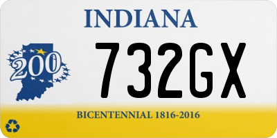 IN license plate 732GX