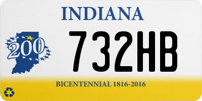 IN license plate 732HB