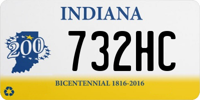 IN license plate 732HC