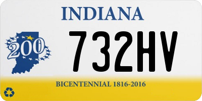 IN license plate 732HV