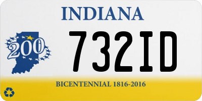 IN license plate 732ID