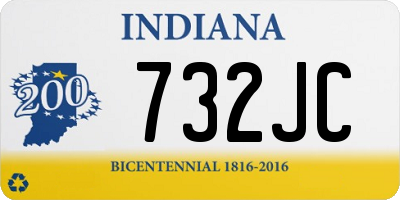 IN license plate 732JC