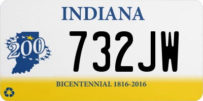 IN license plate 732JW