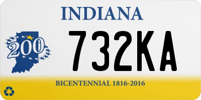 IN license plate 732KA