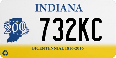 IN license plate 732KC