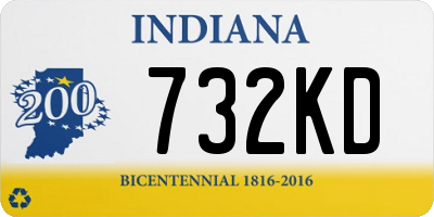 IN license plate 732KD