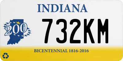 IN license plate 732KM