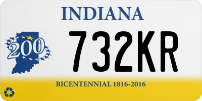 IN license plate 732KR