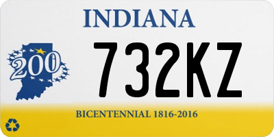 IN license plate 732KZ