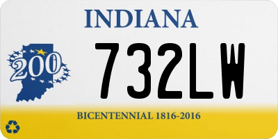 IN license plate 732LW