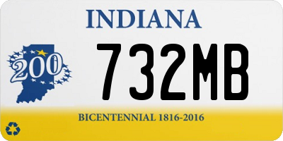 IN license plate 732MB