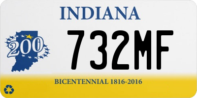 IN license plate 732MF