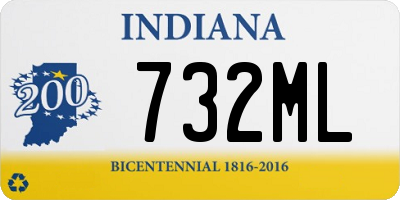IN license plate 732ML