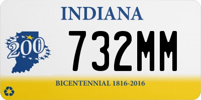 IN license plate 732MM
