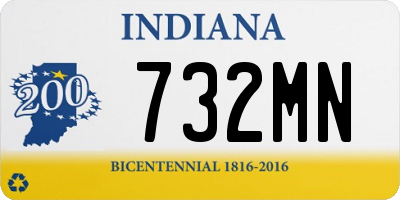 IN license plate 732MN