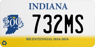 IN license plate 732MS