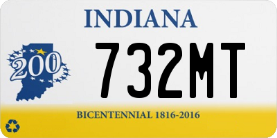 IN license plate 732MT