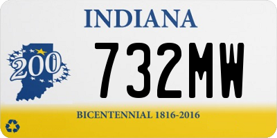 IN license plate 732MW