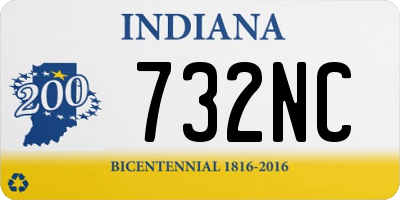 IN license plate 732NC