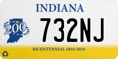 IN license plate 732NJ
