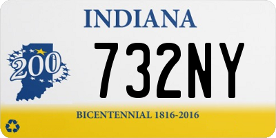 IN license plate 732NY