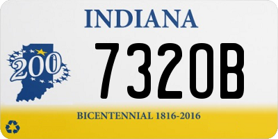 IN license plate 732OB