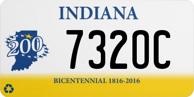 IN license plate 732OC