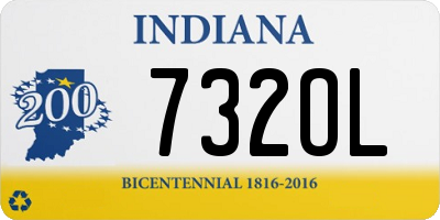 IN license plate 732OL