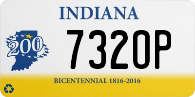 IN license plate 732OP