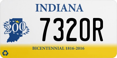 IN license plate 732OR