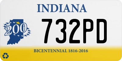 IN license plate 732PD