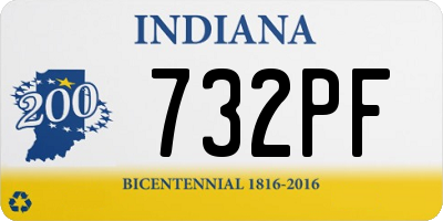 IN license plate 732PF