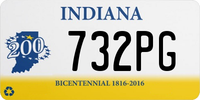 IN license plate 732PG