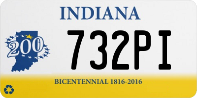 IN license plate 732PI